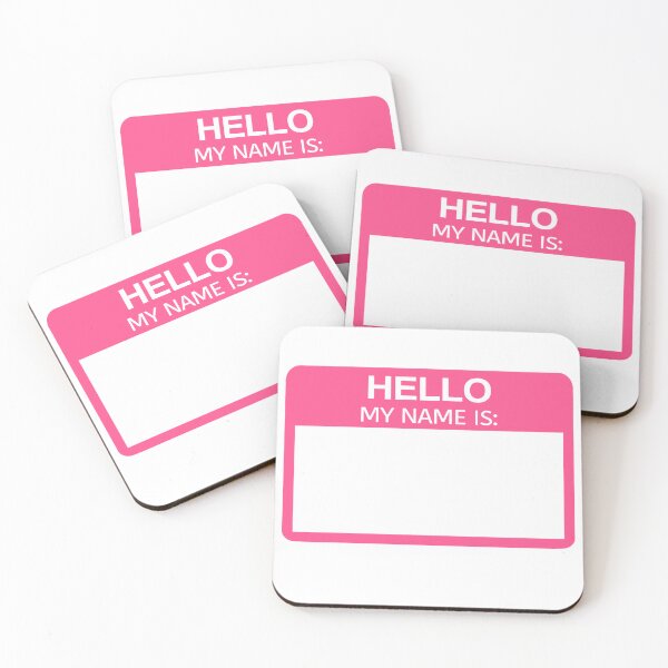 Item preview, Pink Nametag Label designed and sold by SquidInk Stickers.