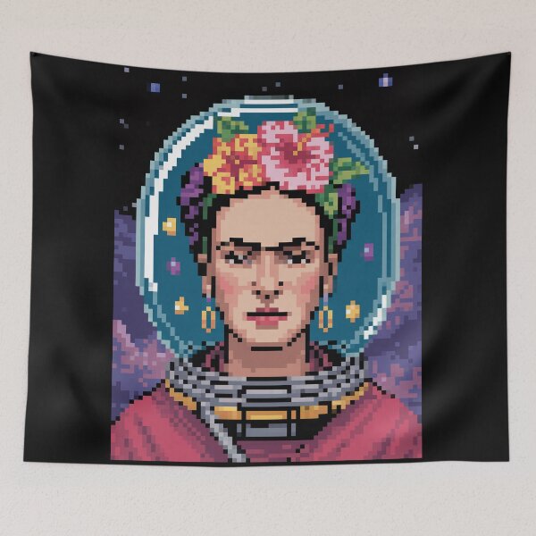 Item preview, Frida Kahlo in Space Pixel Art designed and sold by Enea Kelo.