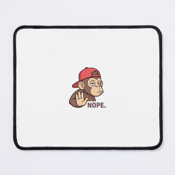 Item preview, Nope Monkey Sticker | Funny Refuse Meme | Cute Attitude Cartoon Reaction designed and sold by Newkidshub.