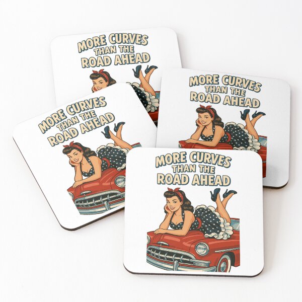Item preview, Rockabilly Pin-Up: More Curves Than The Road Ahead designed and sold by Pineapple-Tree.