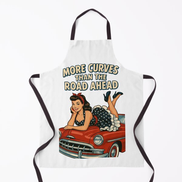 Item preview, Rockabilly Pin-Up: More Curves Than The Road Ahead designed and sold by Pineapple-Tree.