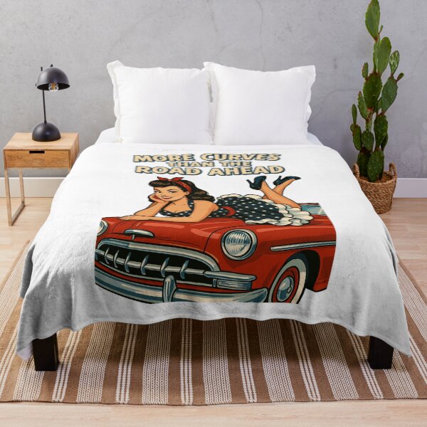 Item preview, Rockabilly Pin-Up: More Curves Than The Road Ahead designed and sold by Pineapple-Tree.