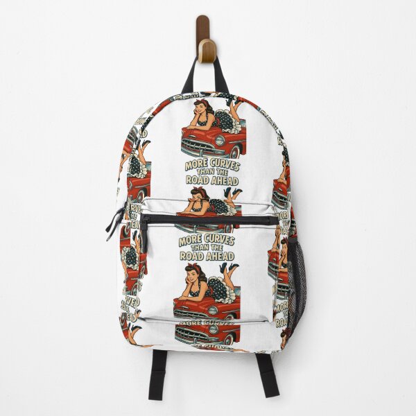 Item preview, Rockabilly Pin-Up: More Curves Than The Road Ahead designed and sold by Pineapple-Tree.