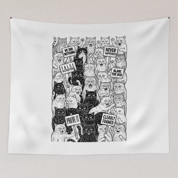 Item preview, Protest Cats Funny Cat Lover Mostly Innocent Feline March designed and sold by GrandeDuc.