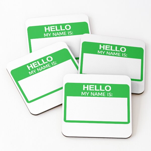 Item preview, Green Nametag Label designed and sold by SquidInk Stickers.