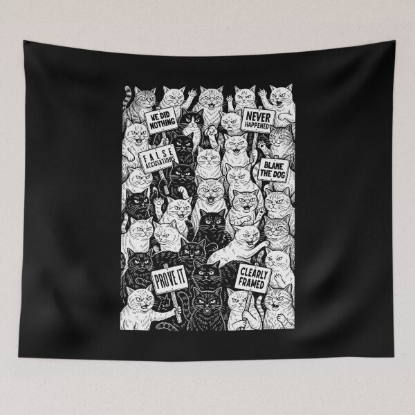 Item preview, Protest Cats Funny Cat Lover Mostly Innocent Feline March designed and sold by GrandeDuc.