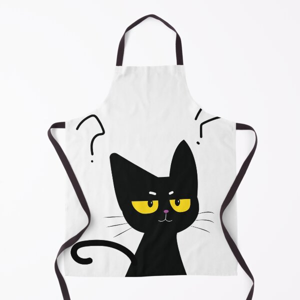Item preview, Curious Black Cat – Cute Confused Kitty Illustration designed and sold by March Rider.