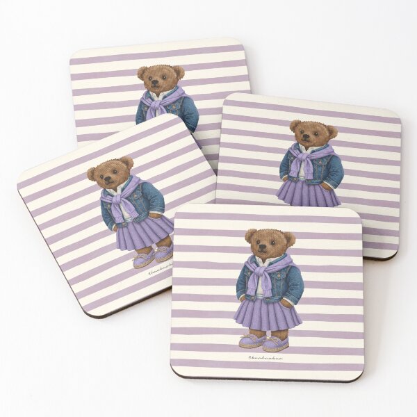 Item preview, Cute Purple Preppy Old Money Teddy Bear designed and sold by BUABUABUA.