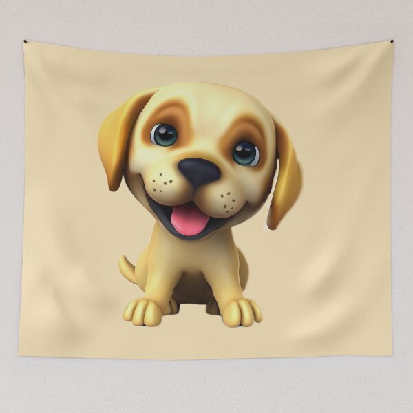 Item preview, Cute Golden Labrador Retriever Illustration – Friendly Dog Art designed and sold by The Digital Compass.
