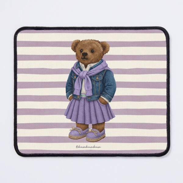Item preview, Cute Purple Preppy Old Money Teddy Bear designed and sold by BUABUABUA.