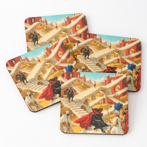 Item preview, Surreal Desert Palace Staircase Fantasy Cinema Art Poster designed and sold by Cine8.