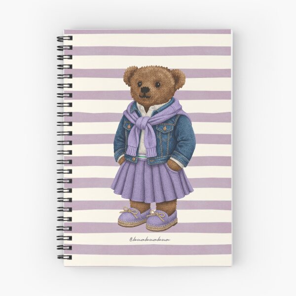 Item preview, Cute Purple Preppy Old Money Teddy Bear designed and sold by BUABUABUA.