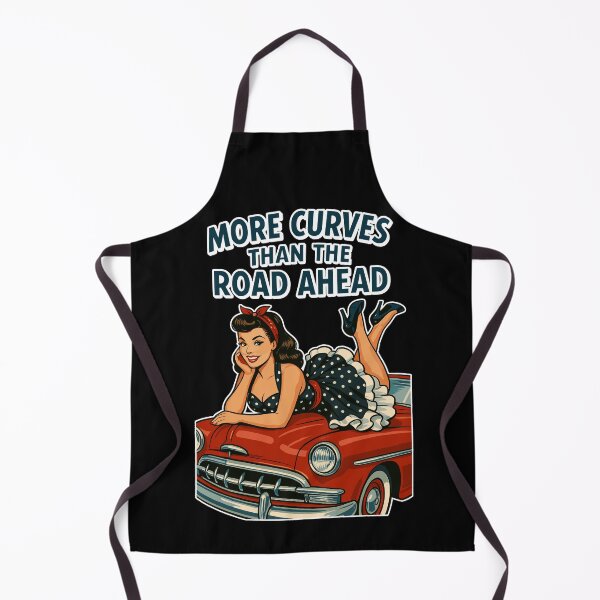 Item preview, Rockabilly Pin-Up: More Curves Than The Road Ahead designed and sold by Pineapple-Tree.