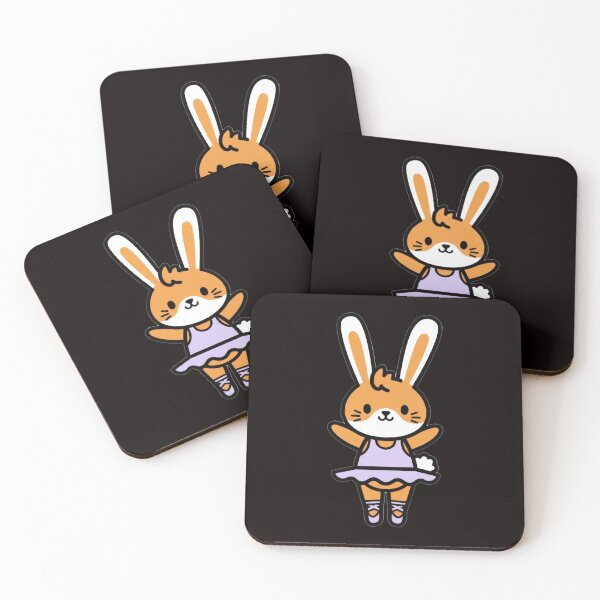 Item preview, Kawaii Bunny Ballerina Cute Minimal Illustration designed and sold by AbanoubStore.