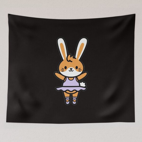 Item preview, Kawaii Bunny Ballerina Cute Minimal Illustration designed and sold by AbanoubStore.