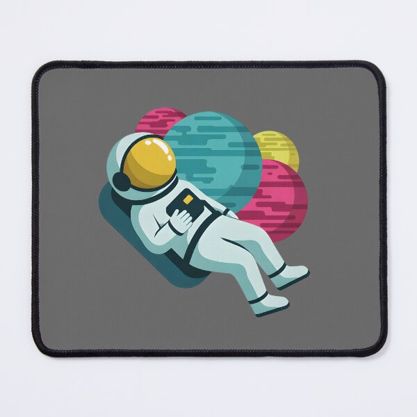 Item preview, Floating Astronaut in Space – Colorful Planets Cosmic Illustration designed and sold by PalmixArt.