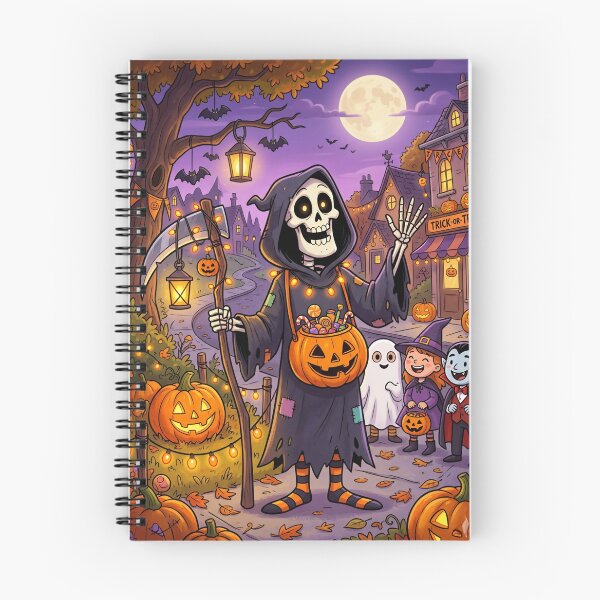 Item preview, Happy Halloween from Mr Grim Reaper  (He's not all about Doom and Gloom you know!) designed and sold by Buy us a Coffee Digital Ai Art Design .