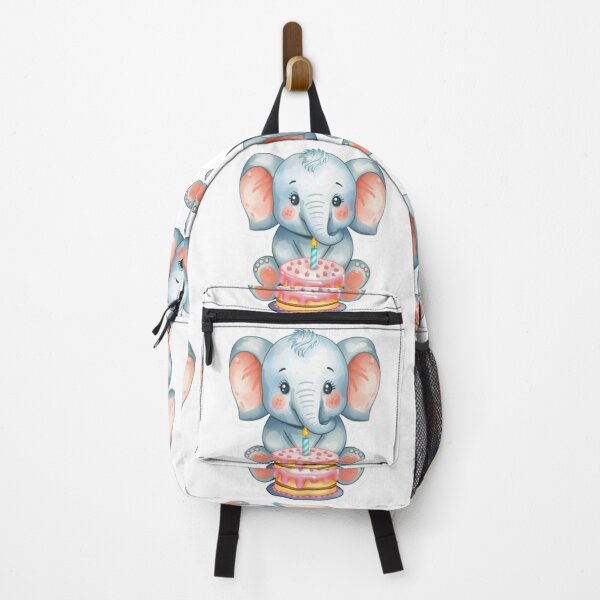 Item preview, Cute Little Baby Elephant with a Birthday Cake - Kawaii Style Sticker designed and sold by DigitfanStudio.