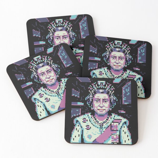 Item preview, Cyber Pixelated Queen Elizabeth II Portrait designed and sold by Enea Kelo.