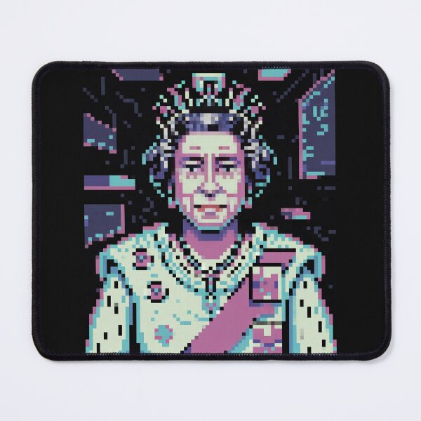 Item preview, Cyber Pixelated Queen Elizabeth II Portrait designed and sold by Enea Kelo.