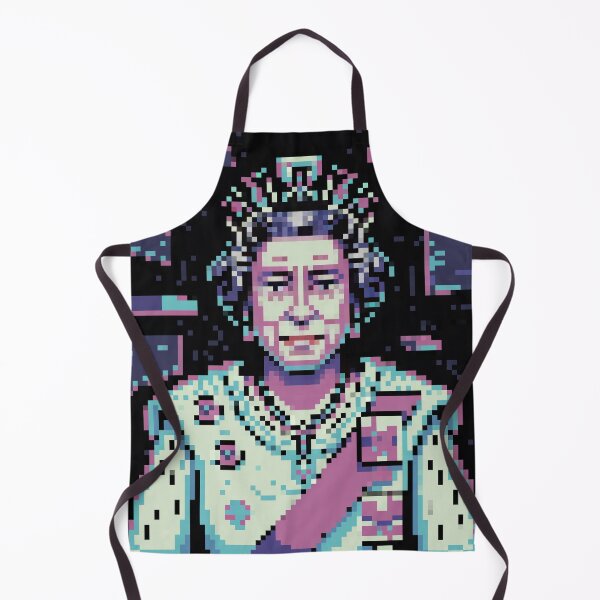 Item preview, Cyber Pixelated Queen Elizabeth II Portrait designed and sold by Enea Kelo.