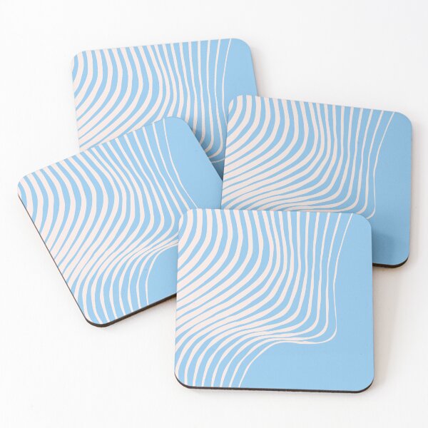 Item preview, Bright Sky – Light Blue Flowing Line Pattern, Fresh Minimal Aesthetic designed and sold by Helmina Groper.