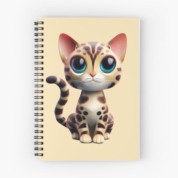 Item preview, Cute Bengal Cat Illustration – Spotted Pet Art designed and sold by The Digital Compass.