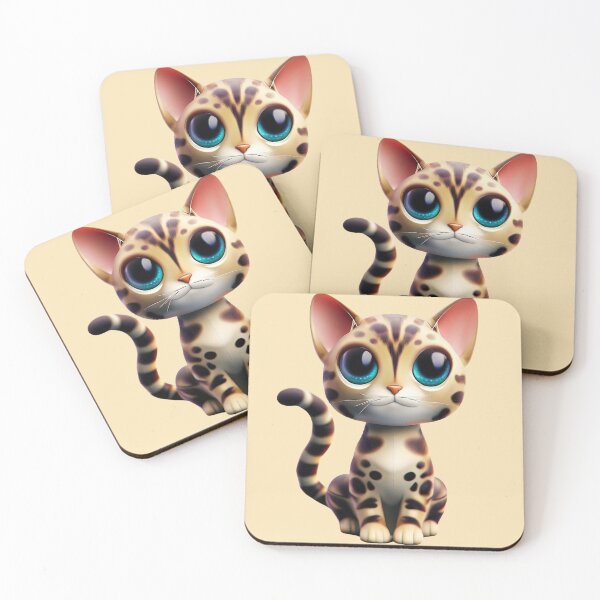 Item preview, Cute Bengal Cat Illustration – Spotted Pet Art designed and sold by The Digital Compass.