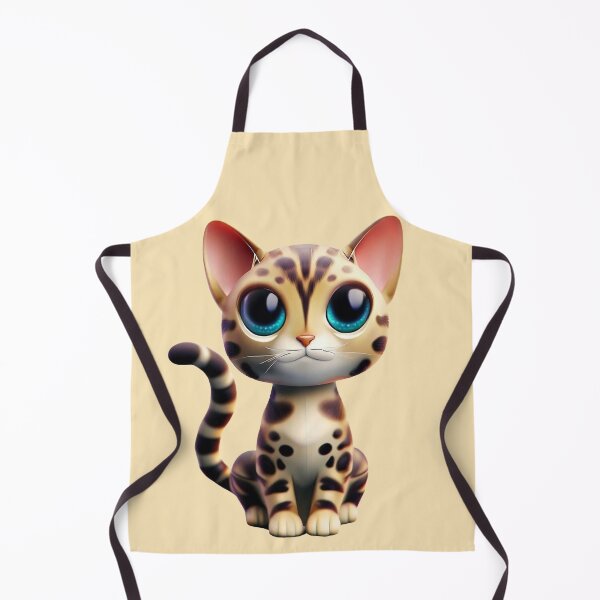 Item preview, Cute Bengal Cat Illustration – Spotted Pet Art designed and sold by The Digital Compass.