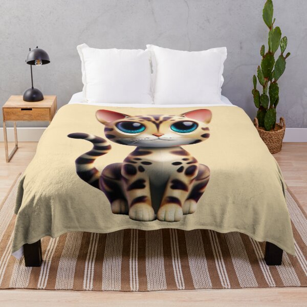 Item preview, Cute Bengal Cat Illustration – Spotted Pet Art designed and sold by The Digital Compass.