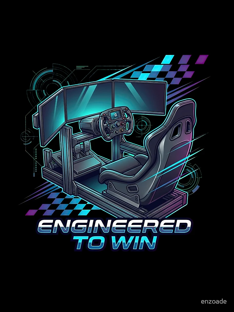 Thumbnail 3 of 3, Scarf, Sim Racing Iconic Design designed and sold by enzoade.
