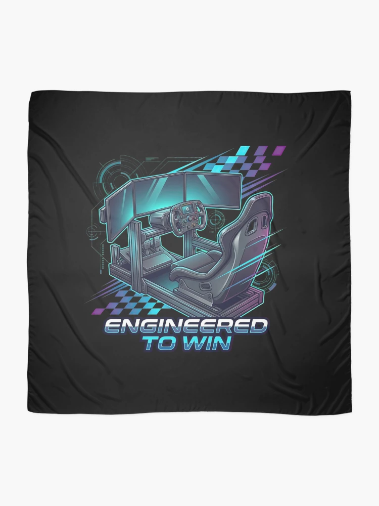 Thumbnail 2 of 3, Scarf, Sim Racing Iconic Design designed and sold by enzoade.