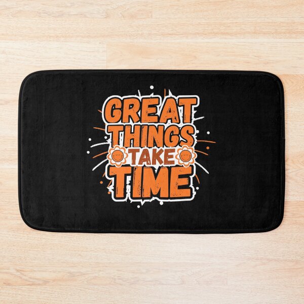 Item preview, Great Things Take Time Motivational Quote Vintage Retro Style designed and sold by MR-GOLDEN.