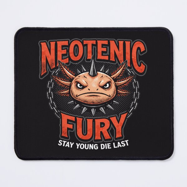 Item preview, Vintage 90s Axolotl Funny Neoteny Fury Metal Parody Red and Black - HD ONLINE STORE designed and sold by bard-art.