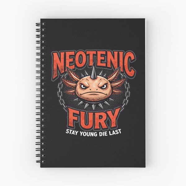 Item preview, Vintage 90s Axolotl Funny Neoteny Fury Metal Parody Red and Black - HD ONLINE STORE designed and sold by bard-art.