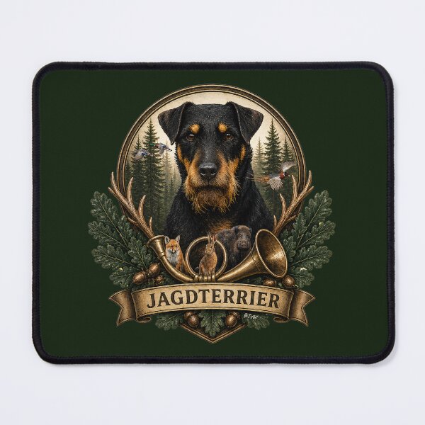Item preview, Jagdterrier Vintage Hunting Logo designed and sold by TammyHunterArt.