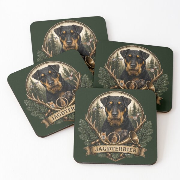 Item preview, Jagdterrier Vintage Hunting Logo designed and sold by TammyHunterArt.