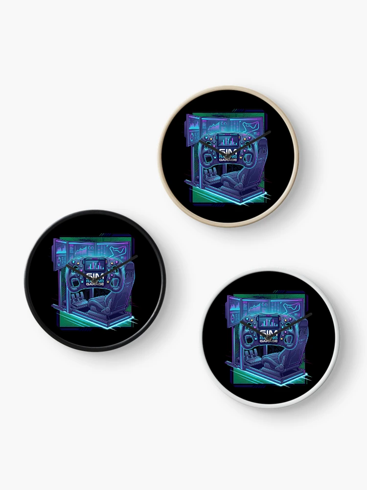Thumbnail 3 of 4, Clock, Sim Racing Vision Design designed and sold by enzoade.