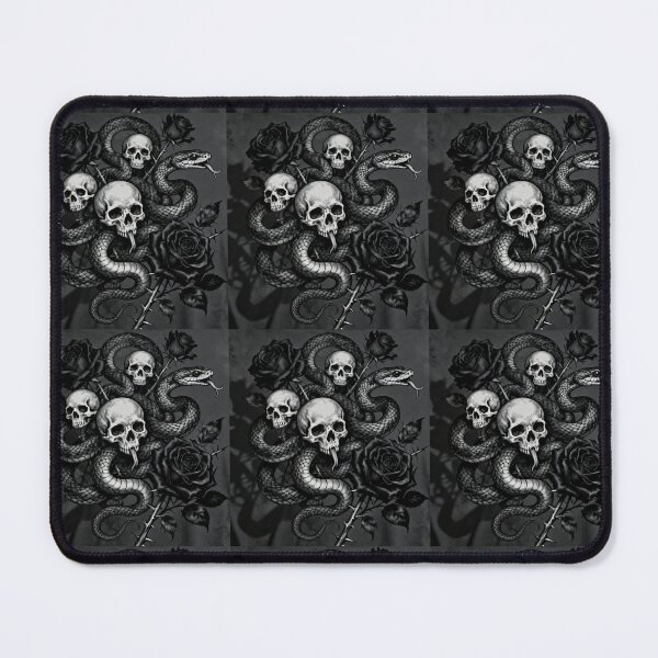 Item preview, Dark Gothic Art Style Snakes Skulls and Roses designed and sold by AllxN.