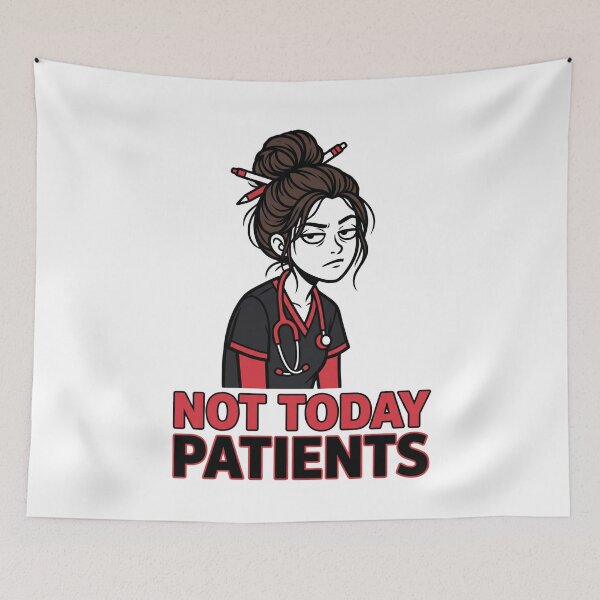 Item preview, Not Today Patients Funny Nurse Meme Shirt designed and sold by NurseMood.