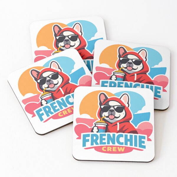 Artikelvorschau, Frenchie Crew – Lustiger Bulldoggen Hoodie Style | Süßer Hund mit Sonnenbrille entworfen und verkauft von FrenchieFever.