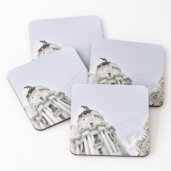 Item preview, Metropolis Building Madrid Architecture Photography Blue Sky Urban Travel Spain designed and sold by Feroz Pics.