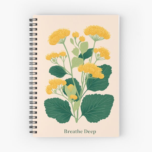 Item preview, Linden Blossom Breathe Deep – Minimal Botanical Illustration with Calm Typography designed and sold by BobaBunny76.