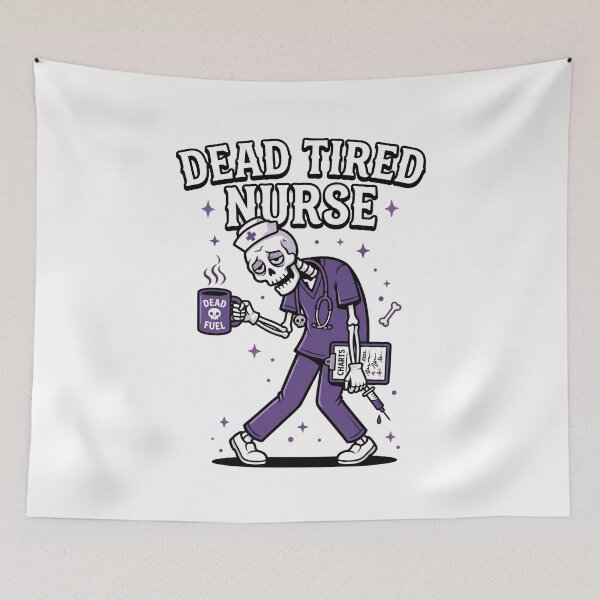 Item preview, Dead Tired Nurse Funny Halloween Nurse Shirt designed and sold by NurseMood.