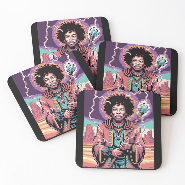 Item preview, Jimi Hendrix Pixel Art designed and sold by Enea Kelo.