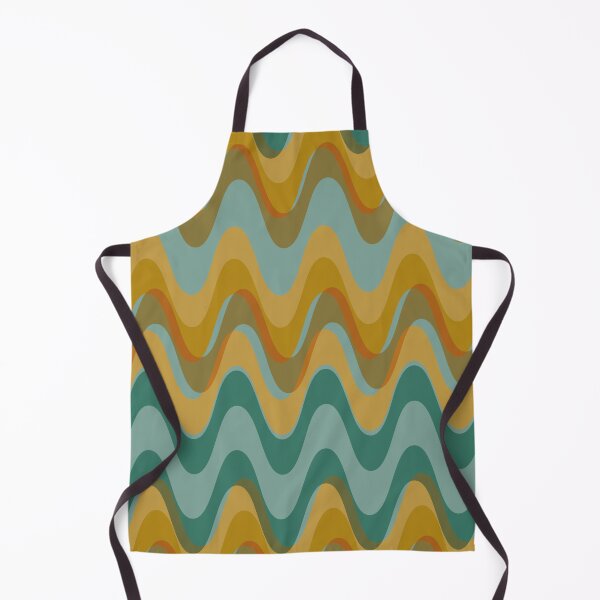 Item preview, Retro wave pattern - MCM mod geometric in turquoise and earthy tones designed and sold by JMgraphic.