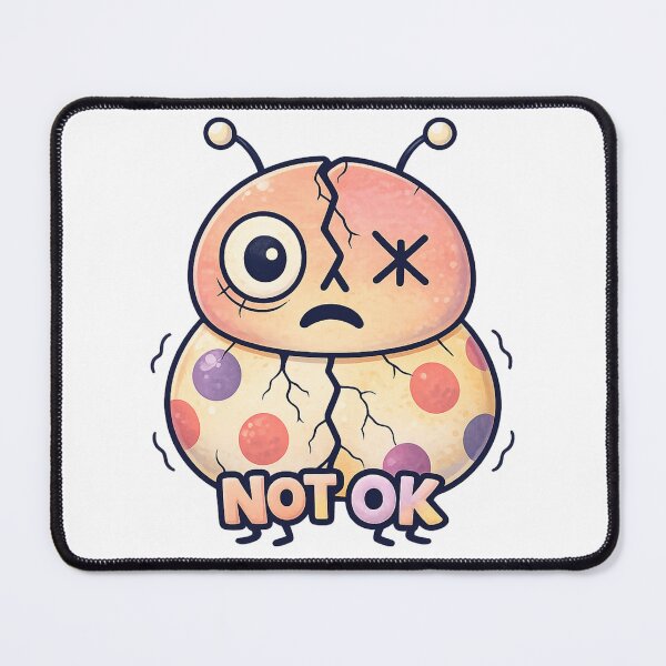 Item preview, Not OK Creepy Cute Ladybug Essential T-Shirt designed and sold by SoftSproutstu.