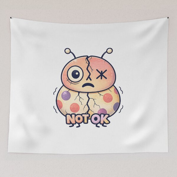 Item preview, Not OK Creepy Cute Ladybug Essential T-Shirt designed and sold by SoftSproutstu.