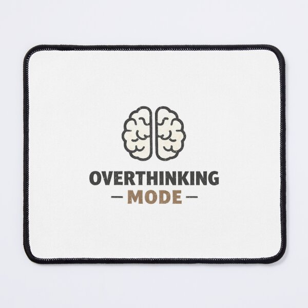 Item preview, Overthinking Mode Shirt Introvert Minimal Office Humor Mental Meme Tee designed and sold by WorkXPlay.