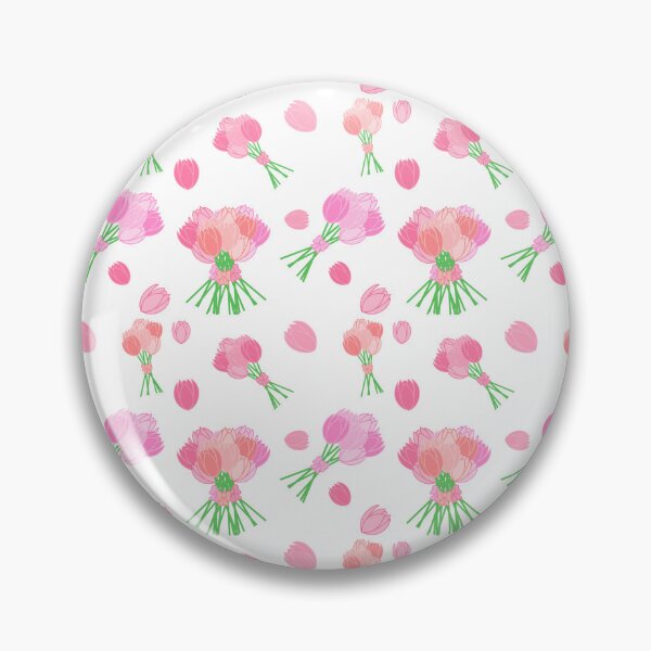 Item preview, Tulips and Bow Bouquets pattern on white designed and sold by CreaTwinkles.
